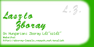 laszlo zboray business card